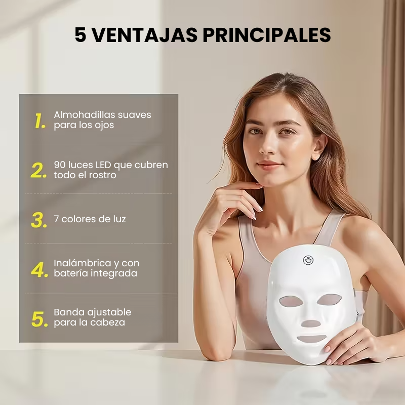GlowMask Pro™ - Renueva tu piel con luz profesional, desde casa