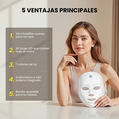 GlowMask Pro™ - Renueva tu piel con luz profesional, desde casa